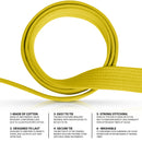 DXM SPORTS Karate Belts Martial Arts Uniform Ranking Belts for Kids & Adult - Yellow 20 image