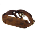 DXM SPORTS Adjustable Buffalo Leather Shoulder Strap with Brass Swivel Hooks and Comfort Pad