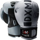 Guantes de boxeo DXM Premium para hombres y mujeres - plateados y negros 1 image