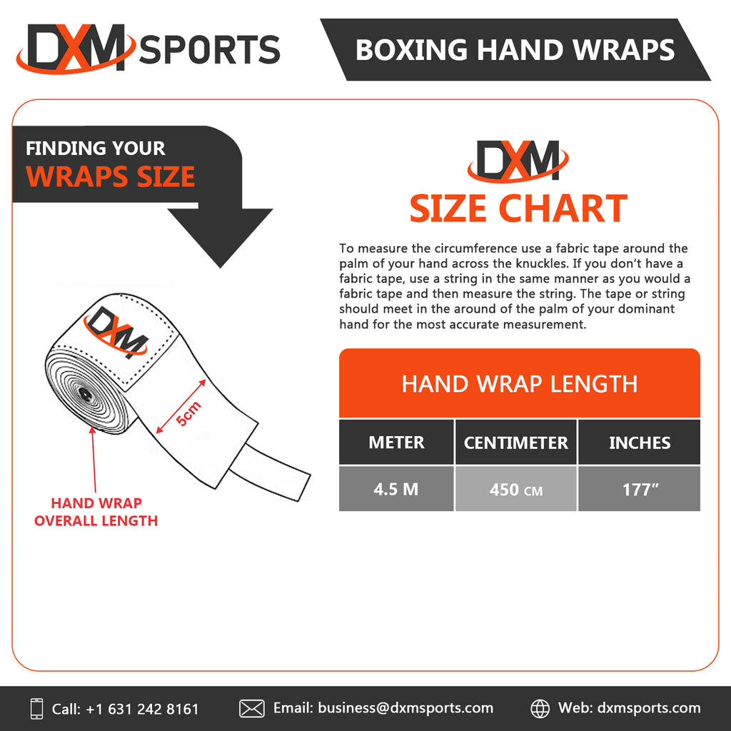 DXM Sports Professional Boxing Hand Wraps Bandage