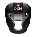 DXM Sports Open Face Boxing Headgear PU Leather Boxing Head Guard for MMA Training Sparring Kickboxing - Black 2 image