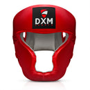 DXM Sports Open Face Boxing Headgear PU Leather Boxing Head Guard for MMA Training Sparring Kickboxing - Red 18 image