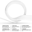 DXM Sports Brazilian Jiu-Jitsu BJJ Belts 100% Cotton Martial Arts Rank Belt - White 15 image