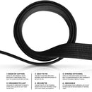DXM Sports Brazilian Jiu-Jitsu BJJ Belts 100% Cotton Martial Arts Rank Belt - Black 2 image