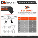 DXM Sports Brazilian Jiu-Jitsu BJJ Belts Size Chart 7 image