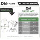DXM Sports Muay Thai Kickboxing Arm Pads Size Guide 10 image