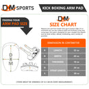 DXM Sports Muay Thai Kickboxing Arm Pads Size Guide 10 image