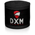 DXM Sports Boxing Hand Wraps Tape Semi Elastic Wrist Protection Bandage Adult 4.5 Meter (450cm) - Black