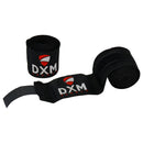 DXM Sports Boxing Hand Wraps Tape Semi Elastic Wrist Protection Bandage Adult 4.5 Meter (450cm) - Black 2 image