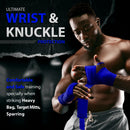 DXM Sports Boxing Hand Wraps Tape Semi Elastic Wrist Protection Bandage Adult 4.5 Meter (450cm) - Blue 24 image
