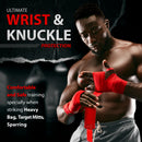 DXM Sports Boxing Hand Wraps Tape Semi Elastic Wrist Protection Bandage Adult 4.5 Meter (450cm) - Red 33 image