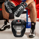 DXM Sports Open Face Boxing Headgear PU Leather Boxing Head Guard for MMA Training Sparring Kickboxing - Black 7 image