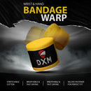 DXM Sports Boxing Hand Wraps Tape Semi Elastic Wrist Protection Bandage Adult 4.5 Meter (450cm) - Yellow 40 image