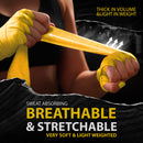 DXM Sports Boxing Hand Wraps Tape Semi Elastic Wrist Protection Bandage Adult 4.5 Meter (450cm) - Yellow 44 image