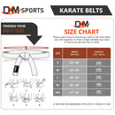 DXM SPORTSKarate Belts Size Measurments 45 image