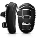 DXM Sports Muay Thai Pads PU Leather Curved Kickboxing Training Strike Shield White/Black  1 image