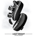 DXM Sports Muay Thai Pads PU Leather Curved Kickboxing Training Strike Shield White/Black  7 image