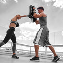 DXM Sports Muay Thai Pads PU Leather Curved Kickboxing Training Strike Shield White/Black  10 image