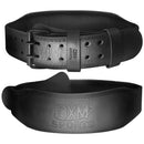 DXM SPORTS Leather Weight Lifting Belts 4" Back Support for Bodybuilding Fitness Gym Training - Black 1 image