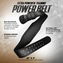 DXM SPORTS Leather Weight Lifting Belts 4" Back Support for Bodybuilding Fitness Gym Training - Black 4 image