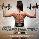 DXM SPORTS Leather Weight Lifting Belts 4" Back Support for Bodybuilding Fitness Gym Training - Black 6 image