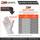 DXM SPORTS Men Weight Lifting Workout Gloves Size Measurements 8 image