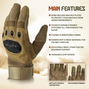 DXM SPORTS Touch Screen Compatible Tactical Motorcycle Gloves Tan 20 image