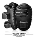 DXM Sports Muay Thai Pads PU Leather Curved Kickboxing Training Strike Shield Silver/Black  8 image