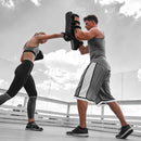 DXM Sports Muay Thai Pads PU Leather Curved Kickboxing Training Strike Shield Silver/Black  10 image