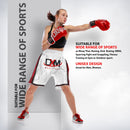DXM Sports Muay Thai Trunks Thai Boxer Shorts MMA Grappling Kickboxing Cage Fight Short - White & Red 6 image