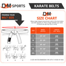 DXM SPORTS Karate Belts Size Chart 31 image