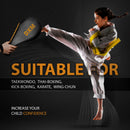 DXM Taekwondo Racket Pad Single Target Mitt Karate Kick Strike Floppy Paddle/Clapper - Black & Gold 9 image