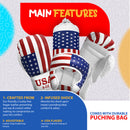 DXM SPORTS Kids Boxing Kit USA Flag Boxing Training Punching Bag, Gloves & Headguard Set 3 image
