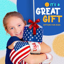 DXM SPORTS Kids Boxing Kit USA Flag Boxing Training Punching Bag, Gloves & Headguard Set 8 image