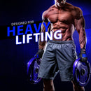 DXM SPORTS Men's Weight Lifting Leather Gloves with Wrist Wrap Support - Blue 10 image