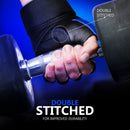 DXM SPORTS Men's Weight Lifting Leather Gloves with Wrist Wrap Support - Blue 13 image