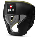 DXM Sports Full-Face Boxing Headgear Black/Green Premium Sparring Protection