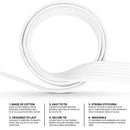 DXM SPORTS Karate Belts Martial Arts Uniform Ranking Belts for Kids & Adult - White 33 image