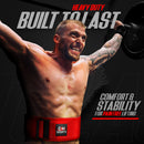 DXM SPORTS Weight Lifting Belt 4" Wide Weight Training Powerlifting Workout Gym Belts - Red 56 image