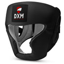 DXM Sports Open Face Boxing Headgear PU Leather Boxing Head Guard for MMA Training Sparring Kickboxing - Matte Black 24 image