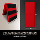 Gym Wall Padding 72" x 24" x 4" Thick Foam Panels Waterproof Safety Mat - Red 27 image