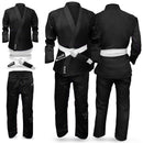 DXM SPORTS Brazilian Jiu Jitsu Uniform MMA Grappling Suit for Adult Unisex - Black 1 image