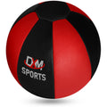 DXM Sports Leather Medicine Ball Premium Strength Training Ball - Red & Black