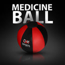 DXM Sports Leather Medicine Ball Premium Strength Training Ball - Red & Black 2 image