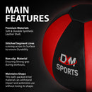 DXM Sports Leather Medicine Ball Premium Strength Training Ball - Red & Black 3 image