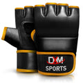 DXM Sports Half Finger Open Palm MMA Grappling Gloves - Gold