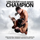 DXM Sports Half Finger Open Palm MMA Grappling Gloves - Black 2 image