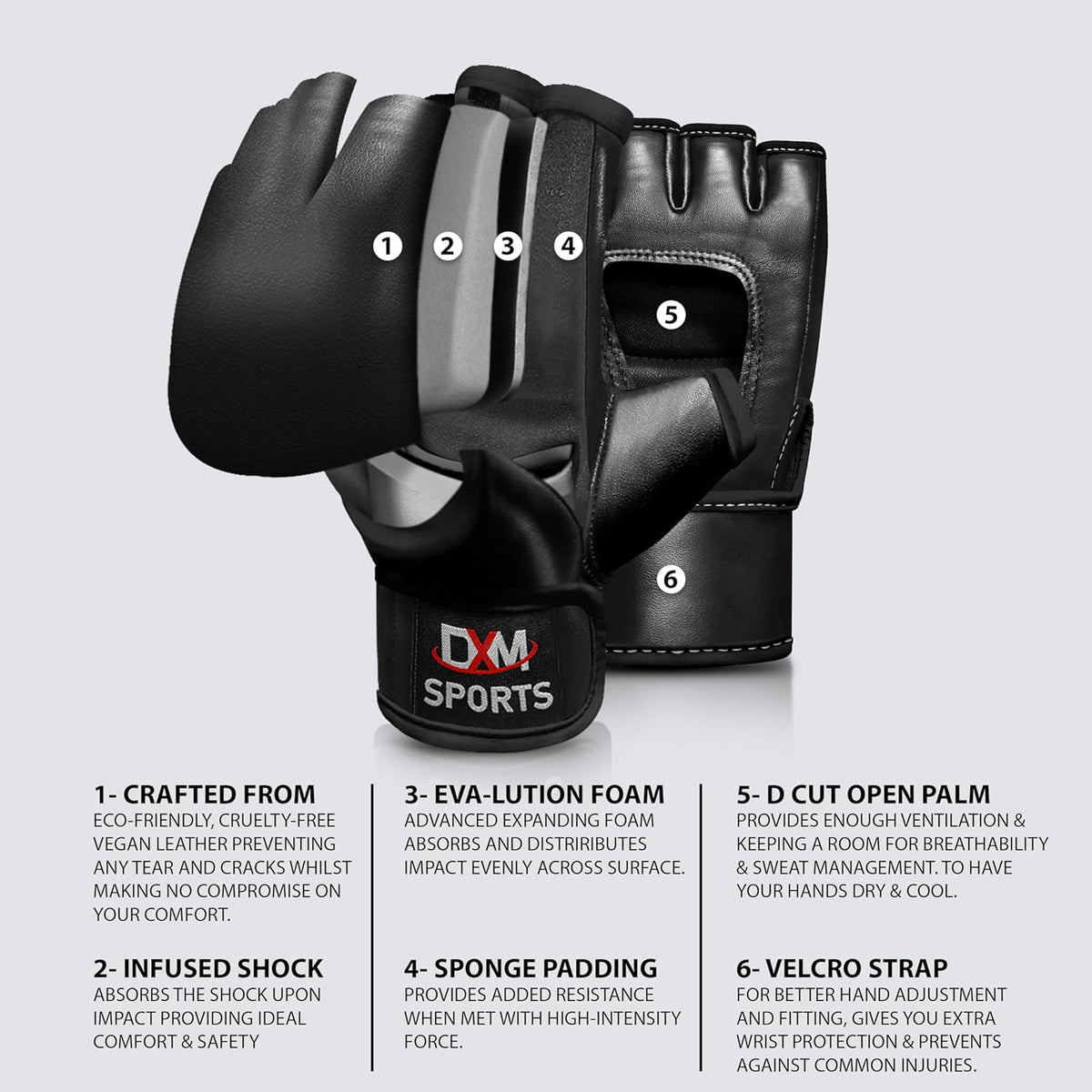 DXM SPORTS Boxing Gloves For Men & Women, Ideal For Heavy Punching Bag Workout Kickboxing Muay Thai Mma 14oz