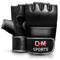 DXM Sports Half Finger Open Palm MMA Grappling Gloves - Gray