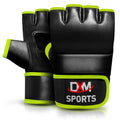 DXM Sports Half Finger Open Palm MMA Grappling Gloves - Green